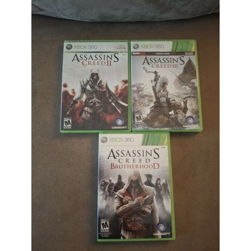 Assassin's Creed Ubisoft XBOX 360  Triple GAME BUNDLE LOT